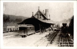 Narrow Gauge West River, Leaving Station Brattleboro, VT Postcard Postcard