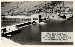 The Rosa Dam Near Grandview, Washington Postcard Postcard