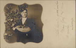 Gentleman's portrait with apple tree Gentleman's portrait with apple tree