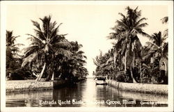 Entrance to Yacht Basin at Coconut Grove Postcard