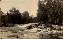 Beartrap Falls on west branch of Wolf River Menominee Indian Reservation, WI Postcard Postcard