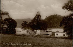 House Boats and Swan Island Postcard