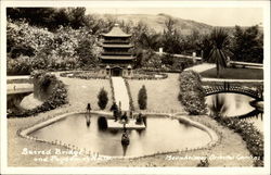 Sacred Bridge and Pagoda of Nara, Bernheimer Oriental Gardens Postcard