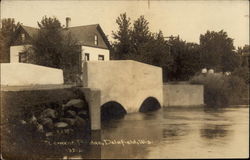 Cement Bridge Delafield, WI Postcard Postcard