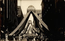 Tents over a street Events Postcard Postcard