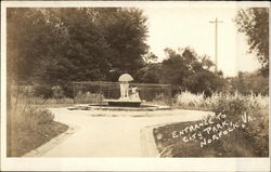 Entrance To City Park Postcard