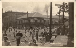Street Scene in Manila Postcard