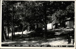 Island view landing on Prairie Lake Postcard