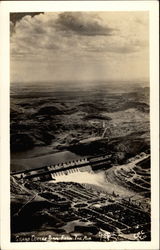 Grand Coulee Dam from the Air Washington Postcard Postcard