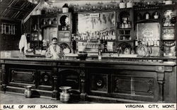 Bale of Hay Saloon Virginia City, MT Postcard Postcard