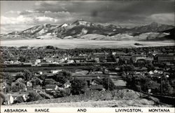 Absaroka Range and Livingston, Montana Postcard