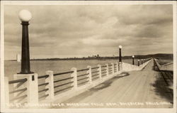 Driveway Over American Falls Dam Postcard