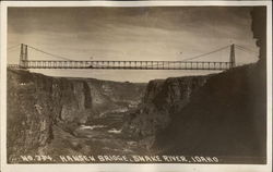 No. 334 Hansen Bridge, Snake River Idaho Postcard Postcard