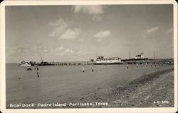 Boat Dock - Padre Island Postcard