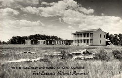 Old Bedlam 1849 and Ruined Officers Quarters Postcard