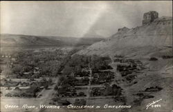 View of Green River with Castlerock in background Wyoming Postcard Postcard