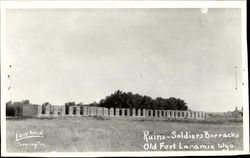 Ruins of soldier's barracks Postcard