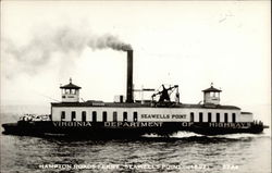 Hampton Roads Ferry " Seawalls Point " (1887) Postcard