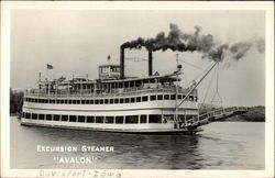 Excursion Steamer "Avalon" Postcard