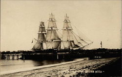 Charles W. Morgan at Round Hills New Bedford, MA Boats, Ships Postcard Postcard