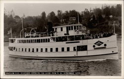 Grayline SS Sightseer Entering the Sound from US Government Locks Postcard