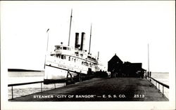 Steamer " City of Bangor " E. S. S. Co Postcard