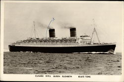Cunard R.M.S. Queen Elizabeth Postcard