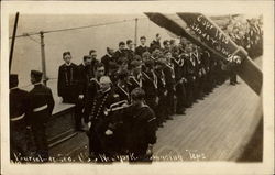 Burial at Sea. U. S. S. New York. Sounding Taps Postcard