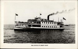 The Statue of Liberty Boat Postcard