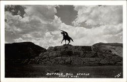 Buffalo Bill Statue Cody, WY Postcard Postcard