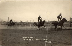 Roman Race, Calgary Stampede 1919 Postcard