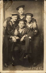 A Group of Young Sailors Postcard