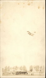 Biplane in flight Postcard