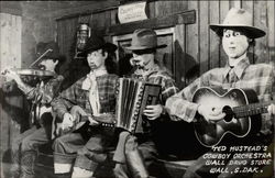 Ted Hustead's Cowboy Orchestra Wall Drug Store Postcard