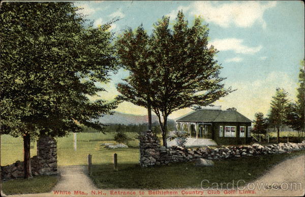 Entrance to Bethlehem Country Club Golf Links White Mountains New Hampshire
