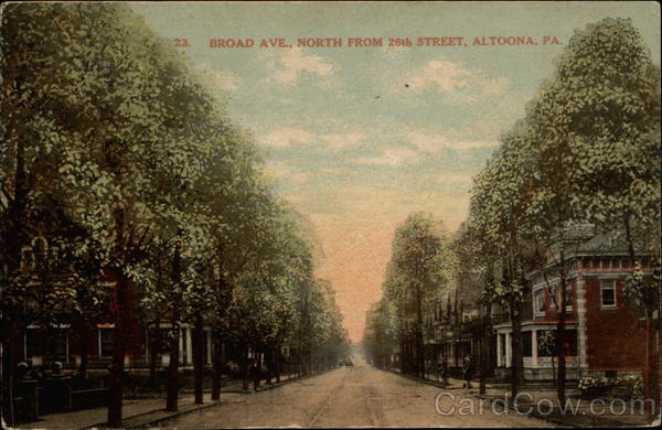 Broad Ave., North from 26th Street Altoona Pennsylvania
