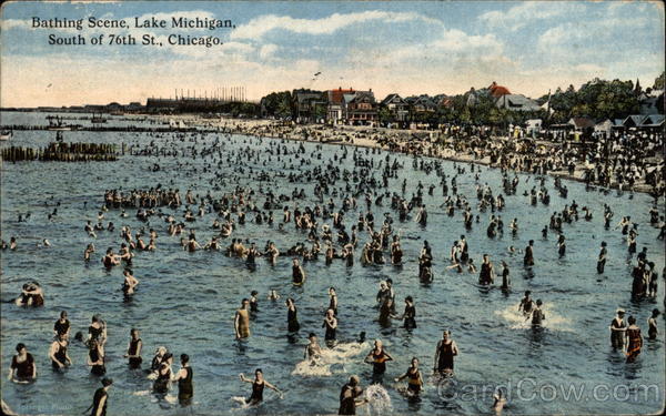 Bathing Scene, Lake Michigan Chicago Illinois