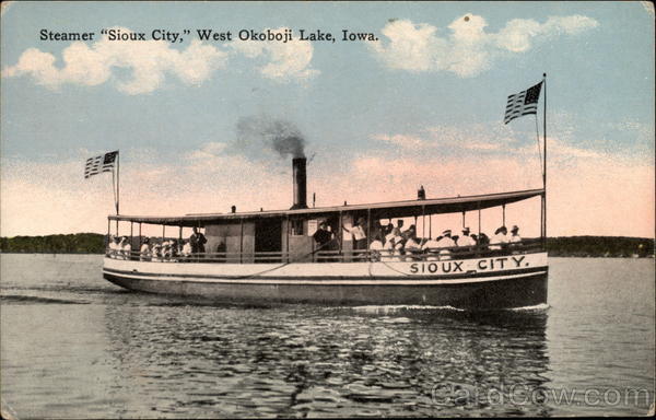 Steamer Sioux City, West Okoboji Lake Iowa
