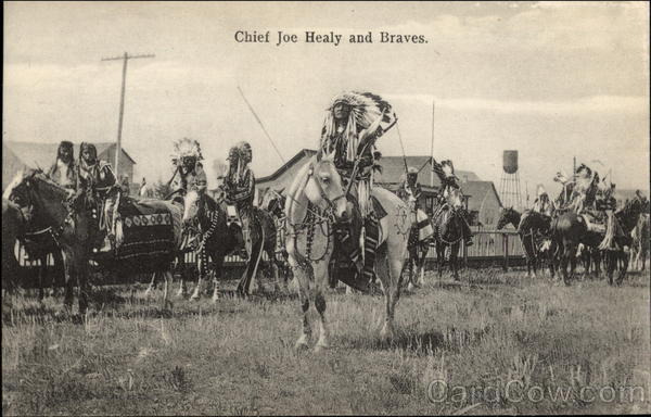 Chief Joe Healy and Braves Native Americana