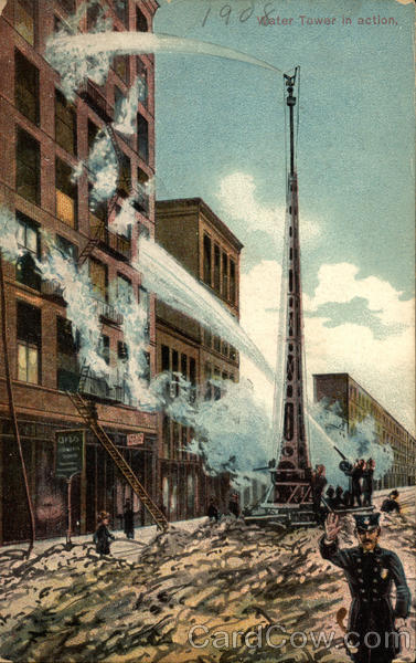 Water Tower in Action Firemen