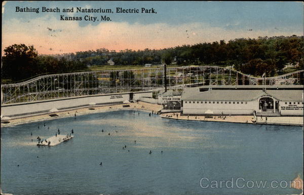 Bathing Beach and Natatorium Electric park Kansas City Missouri