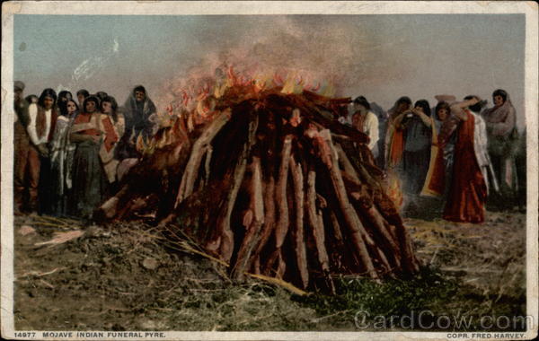 Mojave Indian Funeral Pyre Fred Harvey Native Americana