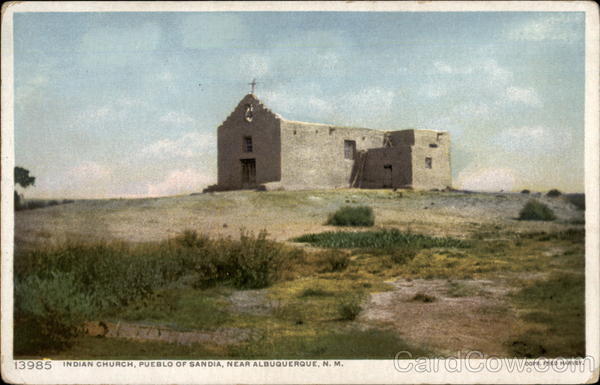 Indian Church near Albuquerque, New Mexico Sandia Pueblo