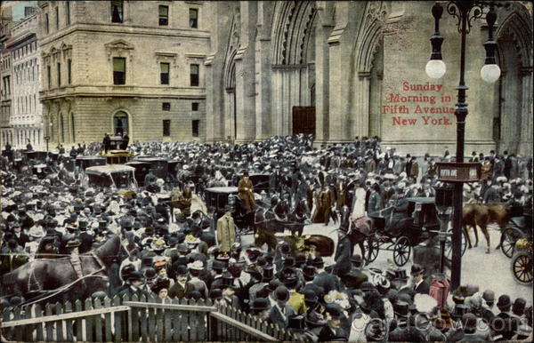 Sunday morning in Fifth Avenue New York