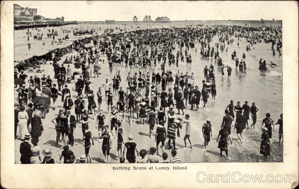 Bathing Scene Coney Island New York