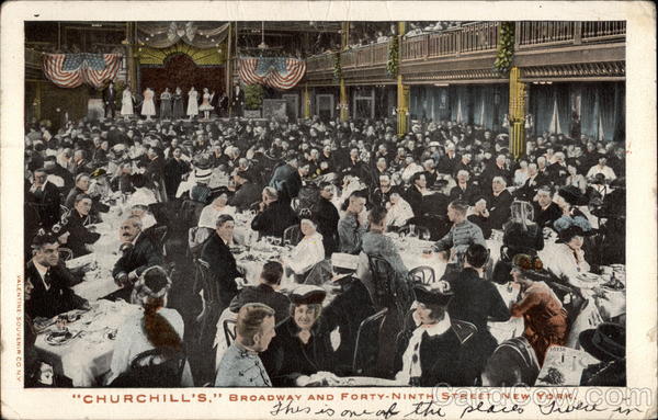 Churchill's. Broadway and Forty-ninth Street New York