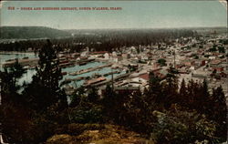 Docks and Business District Coeur D'Alene, ID Postcard Postcard