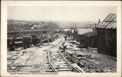 Slate Operations, Pennsylvania Slate Belt Postcard