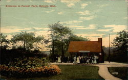 Entrance to Palmer Park Postcard