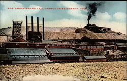 Portland Mines No. 1 & 2, Cripple Creek District Colorado Postcard Postcard